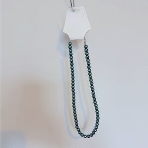 Fashion Jewelry Elegant Green Beaded Pearl Necklace